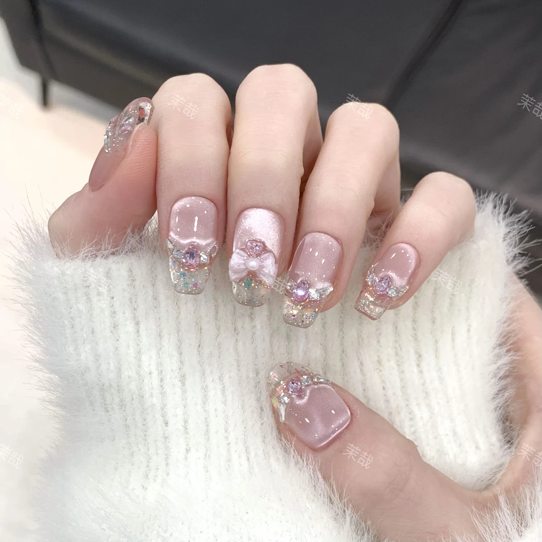 茉哉【热恋】纯手工定制美甲拆卸穿戴甲A3736