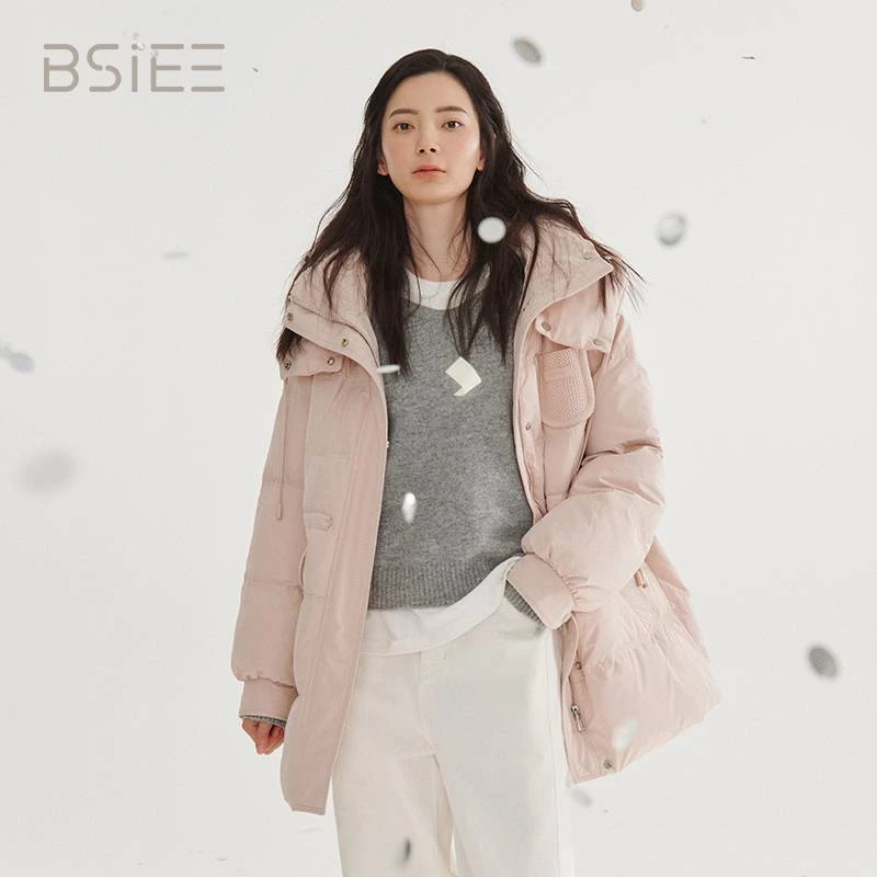 BSIEE/本涩连帽一手长厚羽绒服