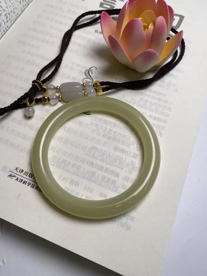 【雷总专属】新疆和田玉黄口料精美手镯圆条美人镯 时尚气质百搭