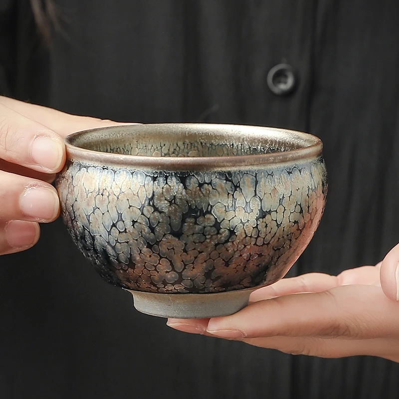 唐丰 当代 宋蕴油滴建盏茶杯高档主人杯单个茶具送长辈领导男友