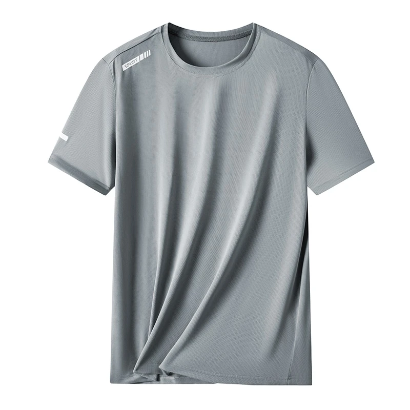 2025新款夏季男女款两件套简约百搭冰丝速干短袖T恤宽松上衣