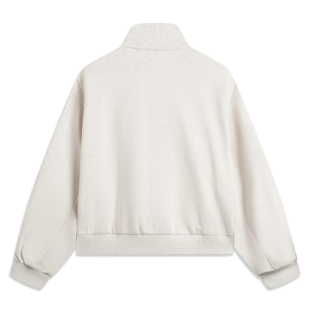 【2025新品】李宁官方开衫卫衣女款秋季网球风长袖宽松运动AWDV418