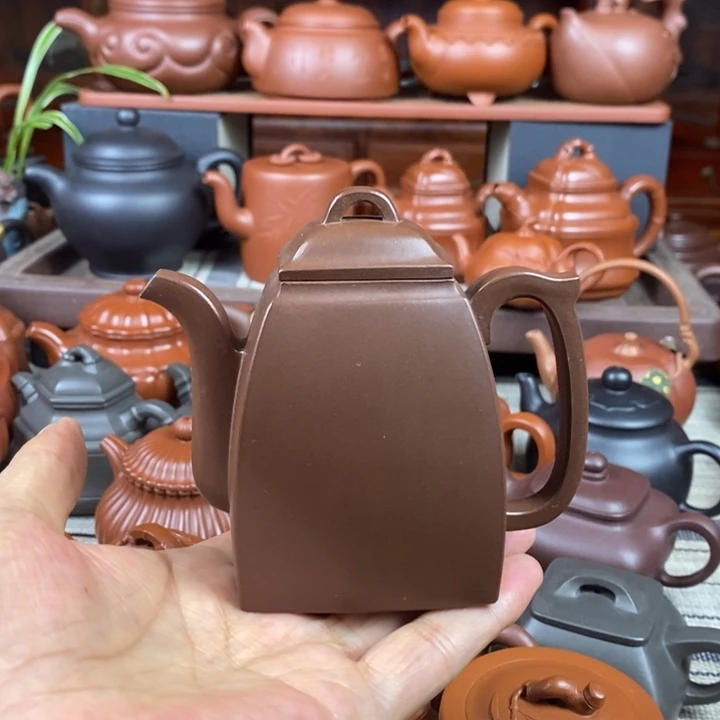 茶壶紫砂全手工汉方200cc原矿文革老紫泥特价