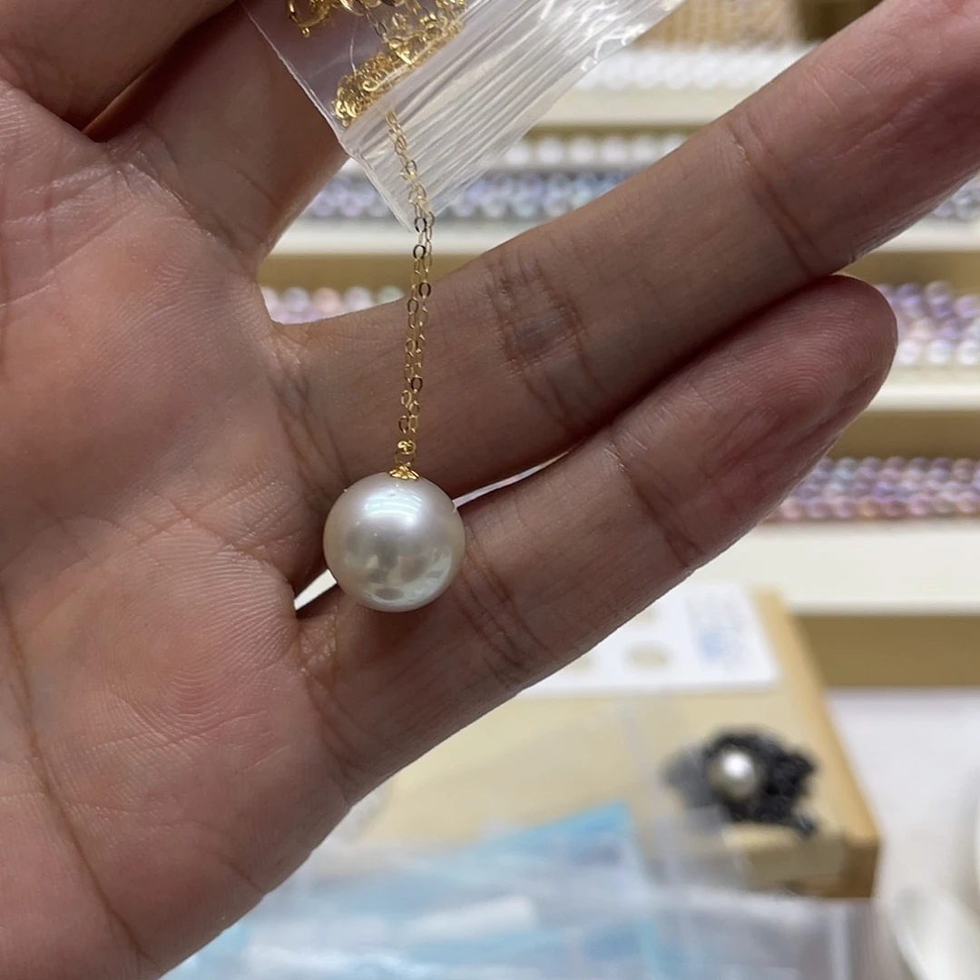 海水珍珠18K金镶嵌颈饰