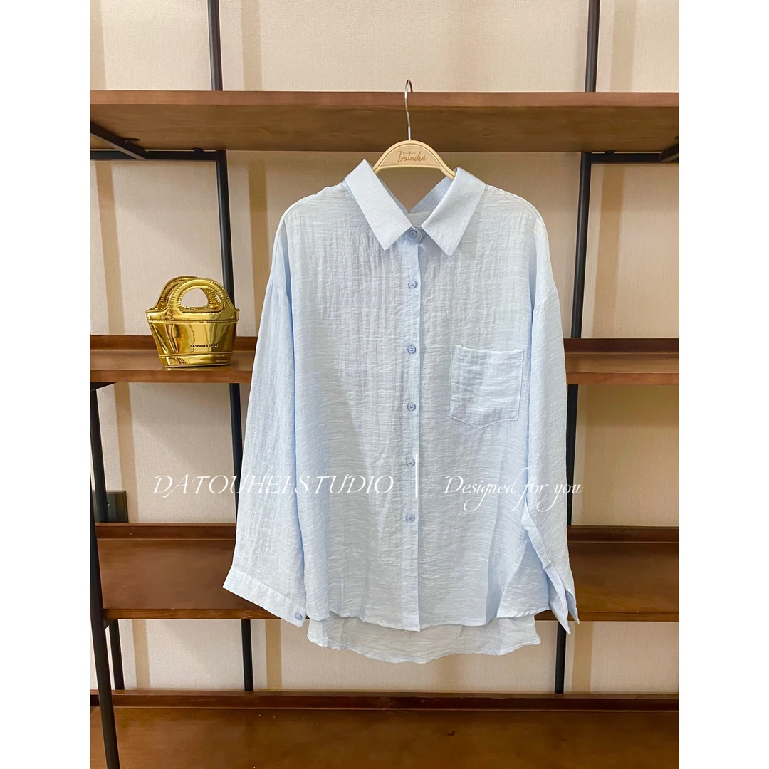 大头黑STUDIO【澳洲庄园】2025女夏轻薄气质百搭衬衫D225X09171