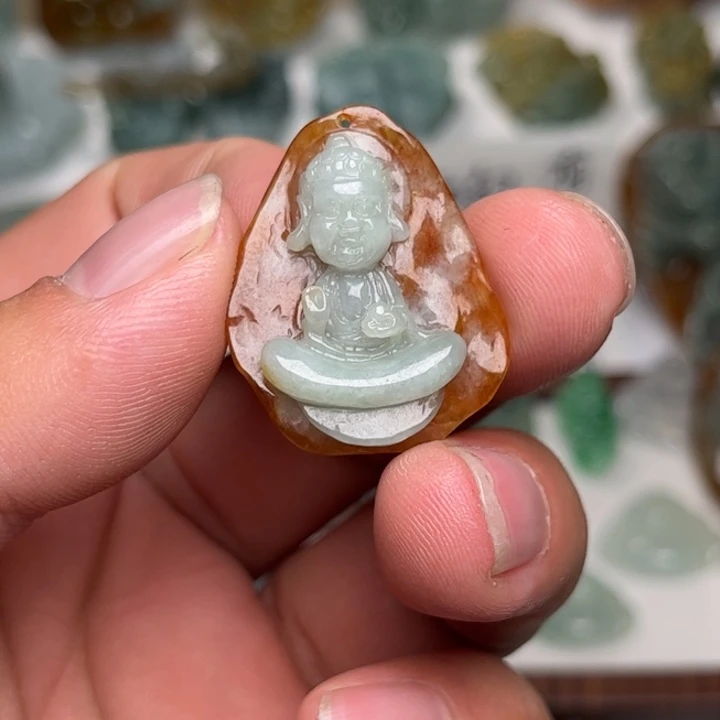 颈饰未镶嵌翡翠宝宝佛