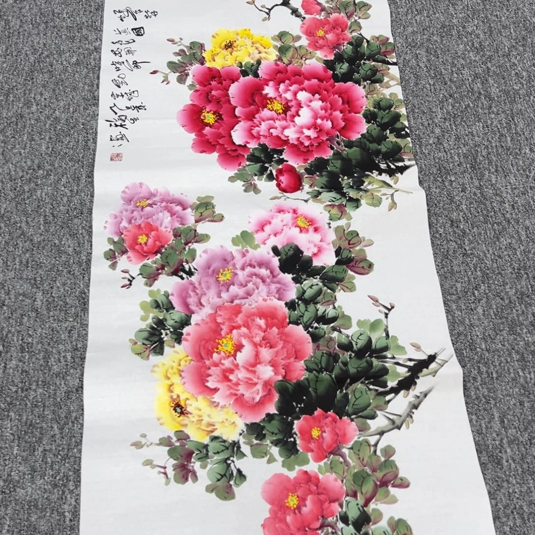国画纯手工制作的