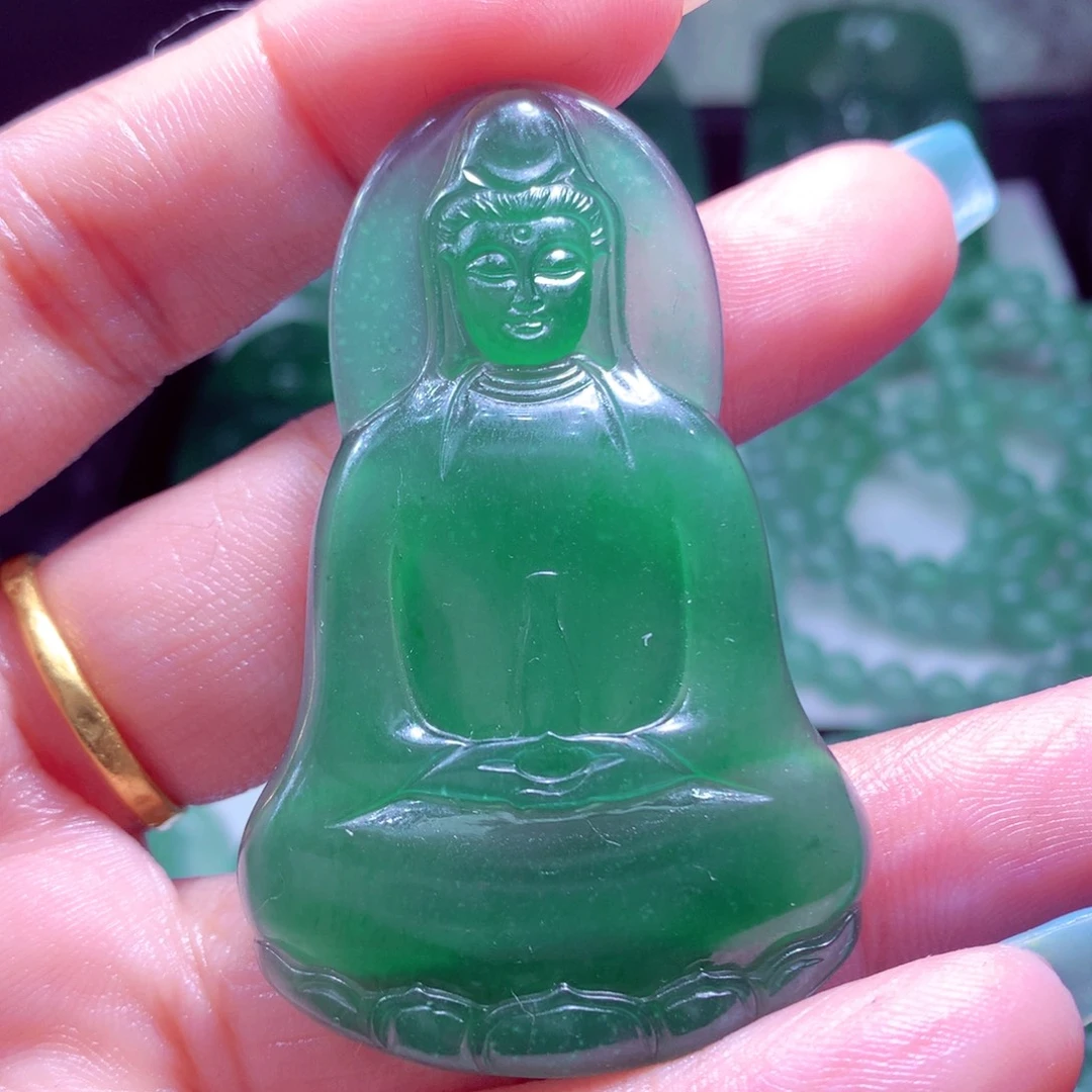定制翡翠未镶嵌天然缅甸翡翠A货毛货挂件