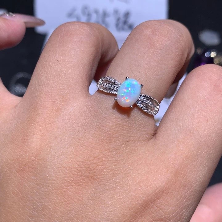 欧泊银S925镶嵌戒指张***?戒指