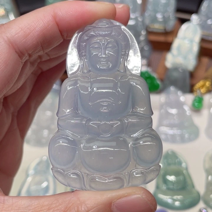 翡翠未镶嵌颈饰大正装观音