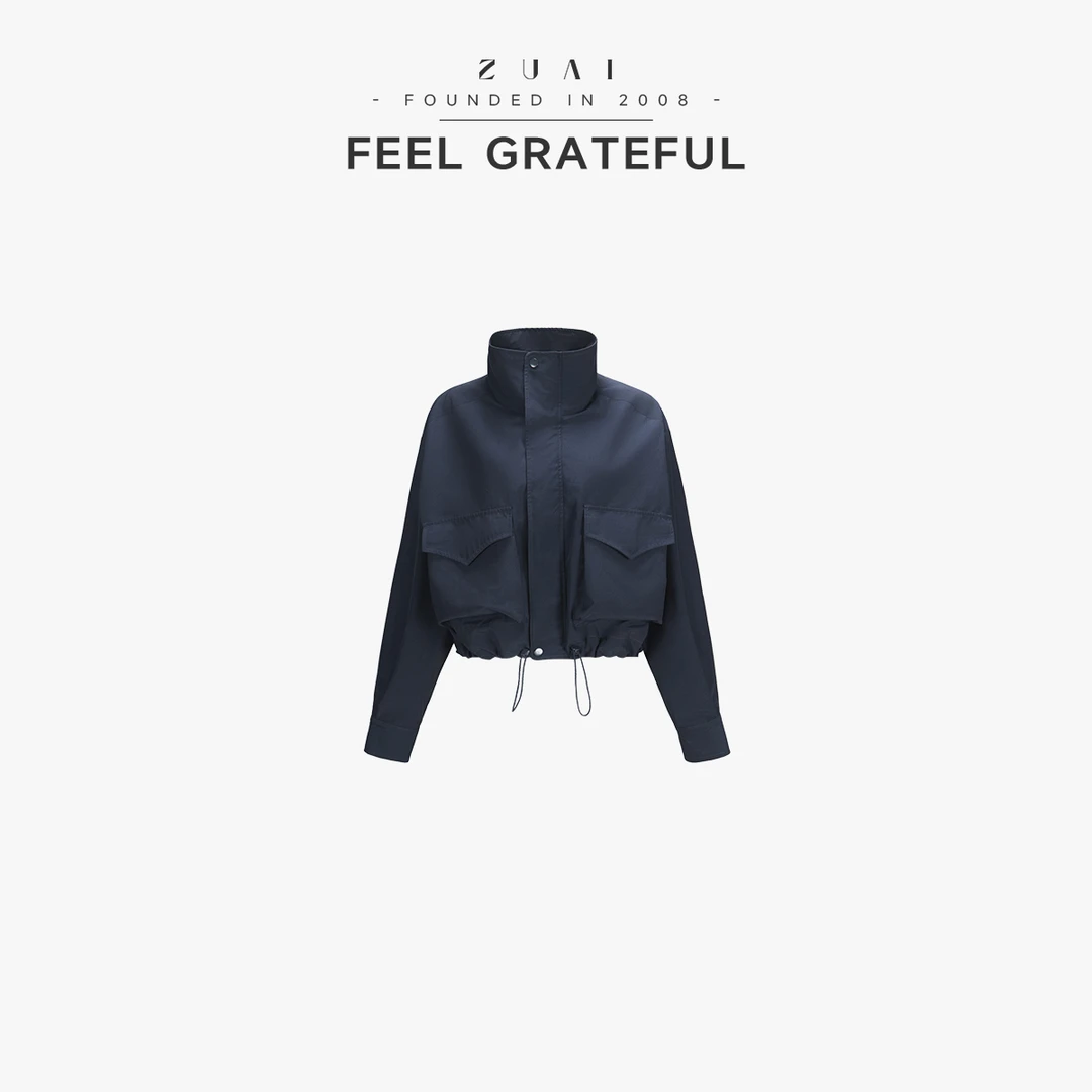 【u风知识分子夹克】深藏青立体口袋休闲夹克WT43HYA063