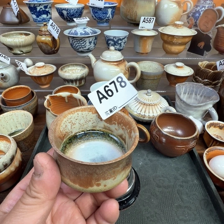 摆件0**交678景德镇手工柴烧主人杯