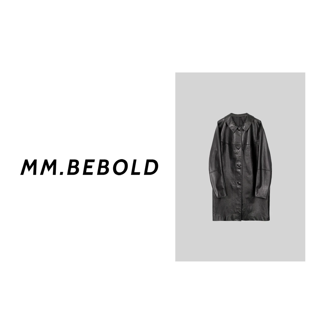 【蓓蓓精选】高级感宽松翻领皮夹克外套MO599