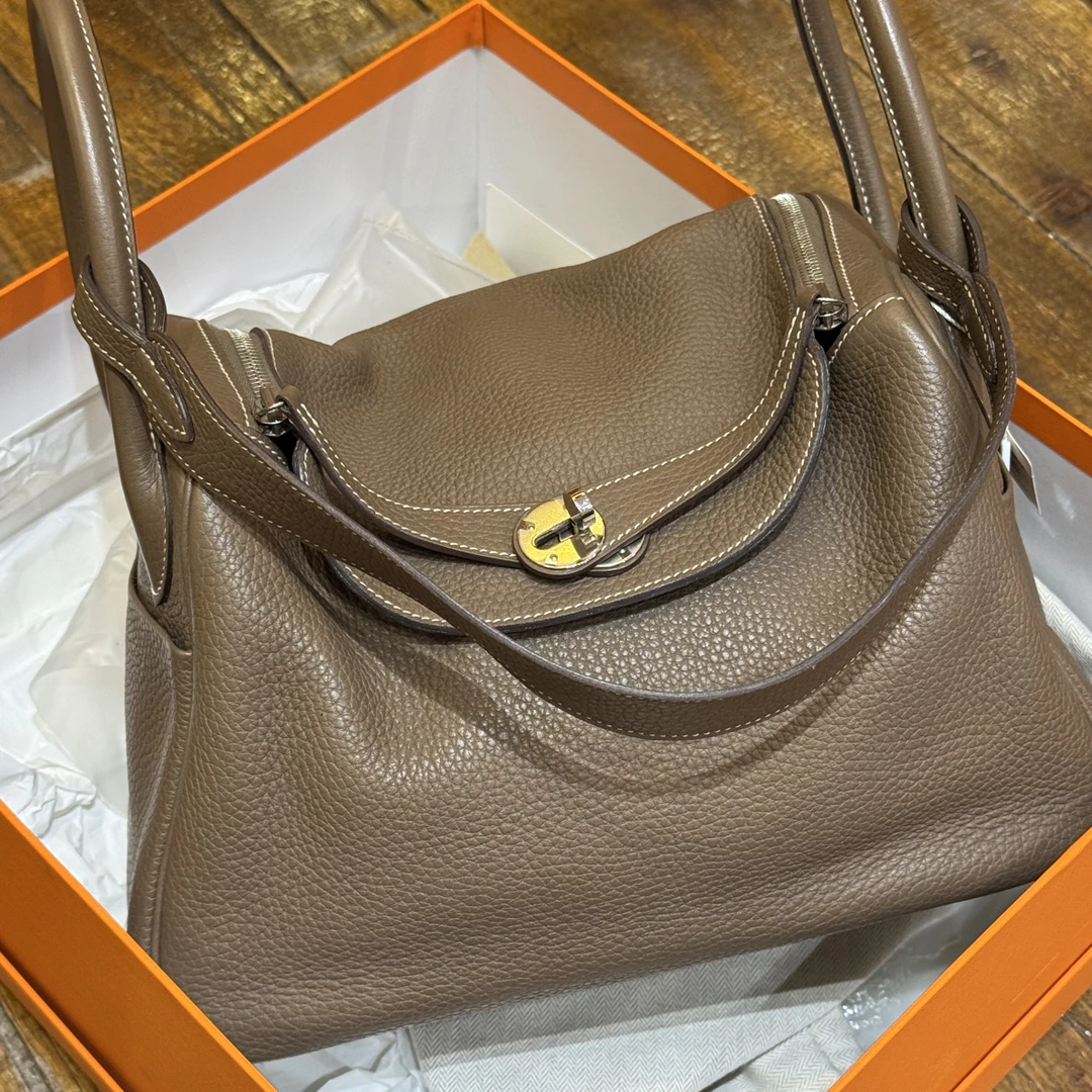 95新 Hermes/爱马仕 夏七中古 拼色lind30 大象灰