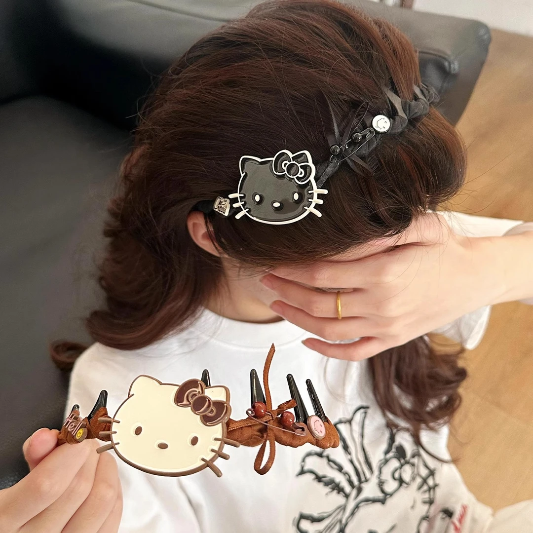 kitty猫凯蒂猫发箍高颅顶神器缠绕发箍2025新款春夏复古洗脸头箍