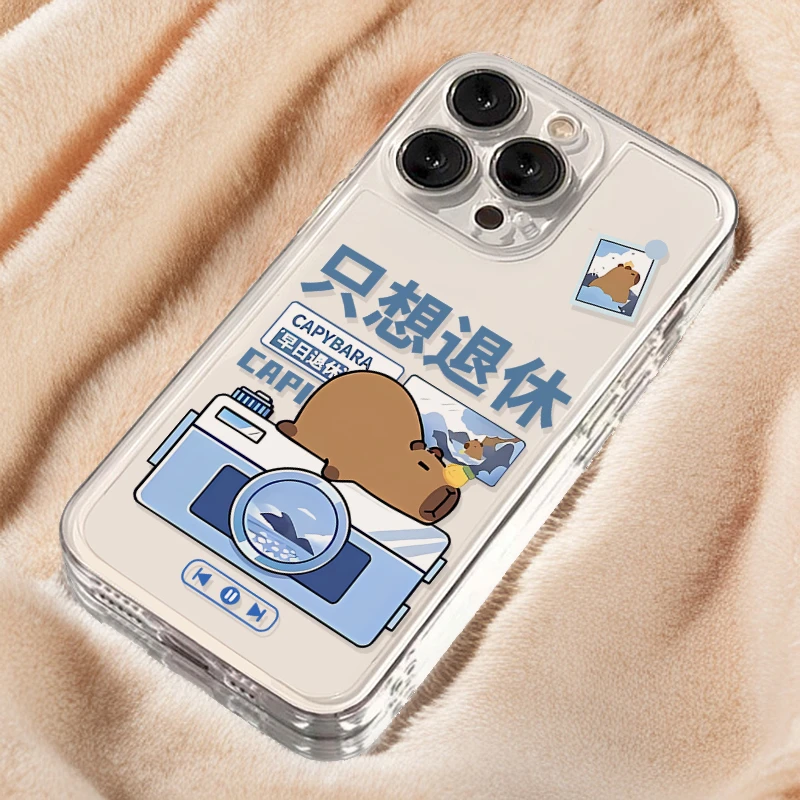 早日退休iPhone16手机壳15苹果14软13小米vivo华为适用创意简约潮