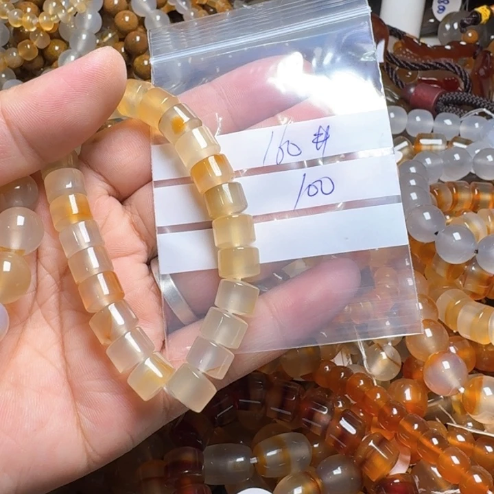 玛瑙/玉髓颈饰未镶嵌彩*160