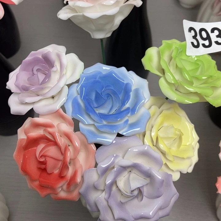 陶瓷手工制作陶瓷花7朵