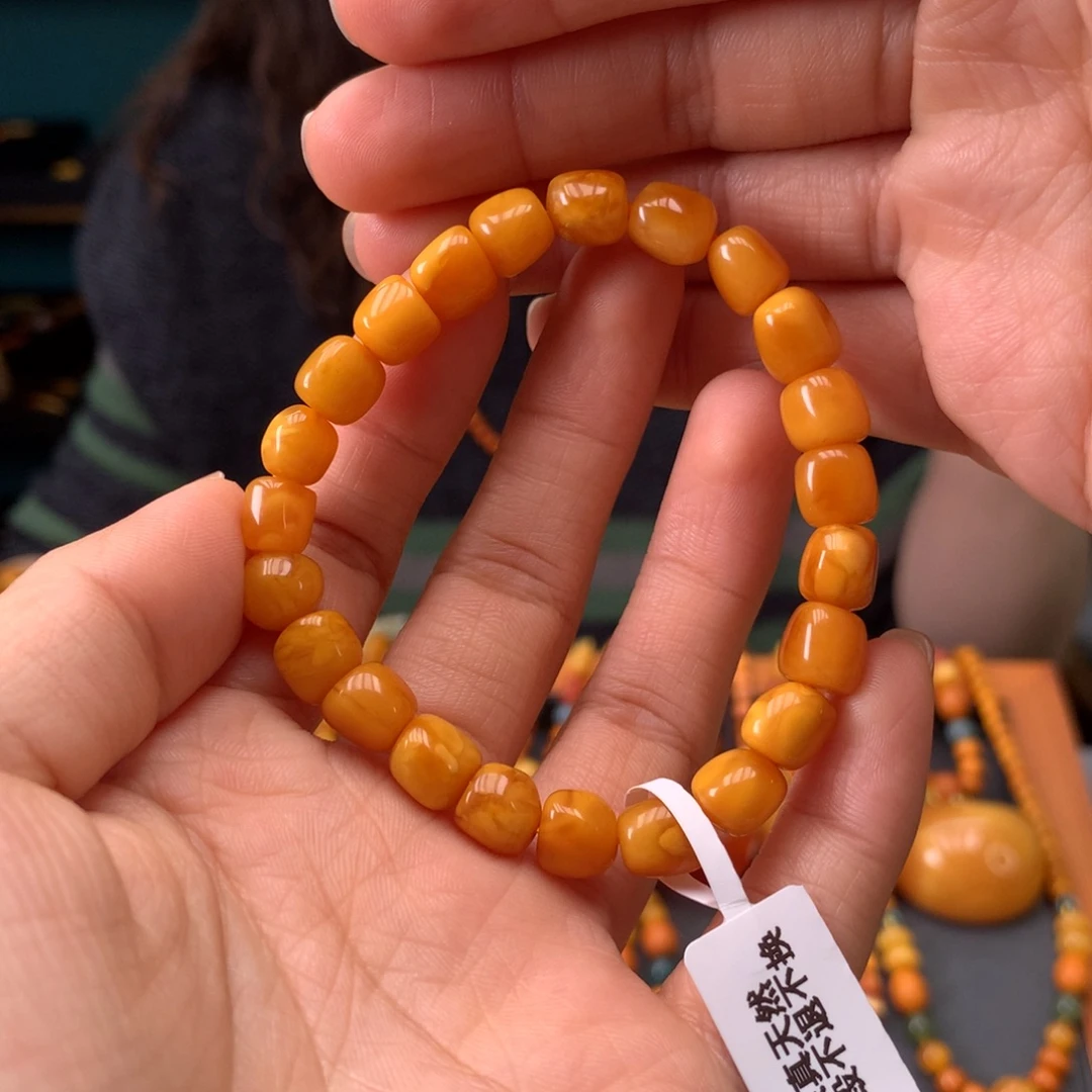 蜜蜡未镶嵌手串天然