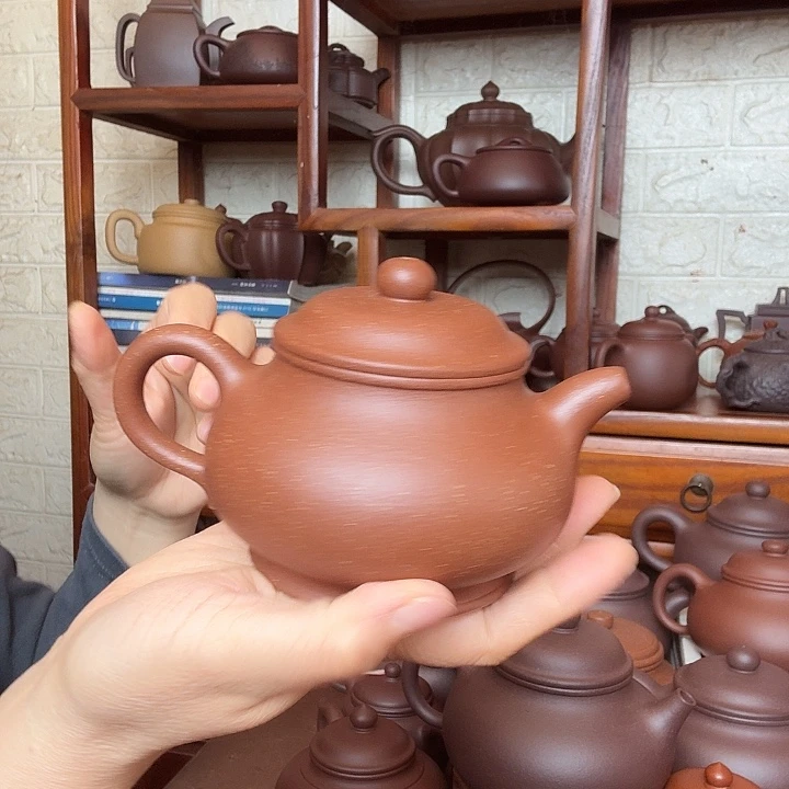 茶壶紫砂潘壶280cc精工半手工