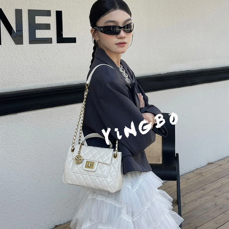 【英柏甄选】ZT-D7162-燕麦白 然与纯小众设计感时尚单肩百搭女包