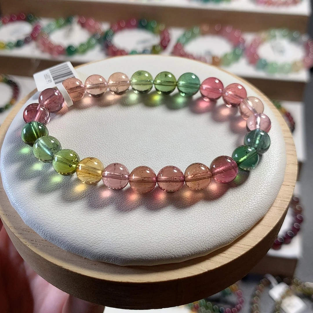 桃***夭手链未镶嵌碧玺8.3mm