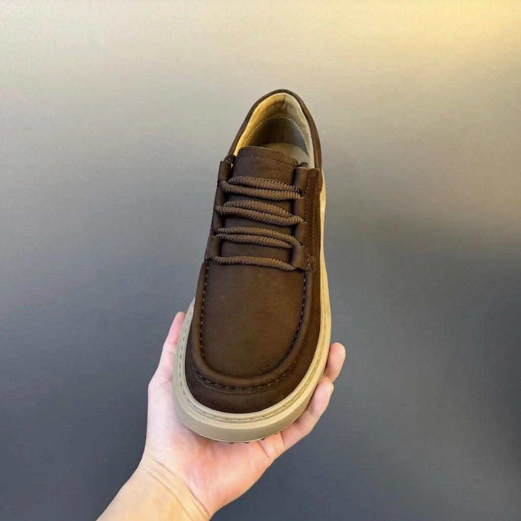 早秋新款纯皮休闲男鞋子
