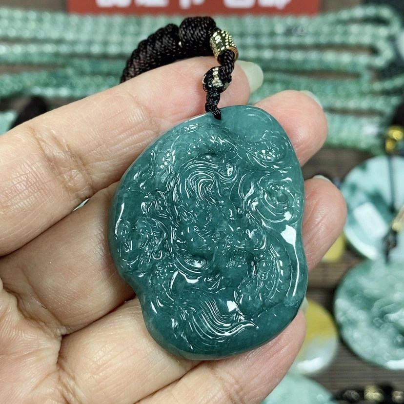 【闪购商品】翡翠颈饰未镶嵌玉吊坠翡翠玉随性龙牌