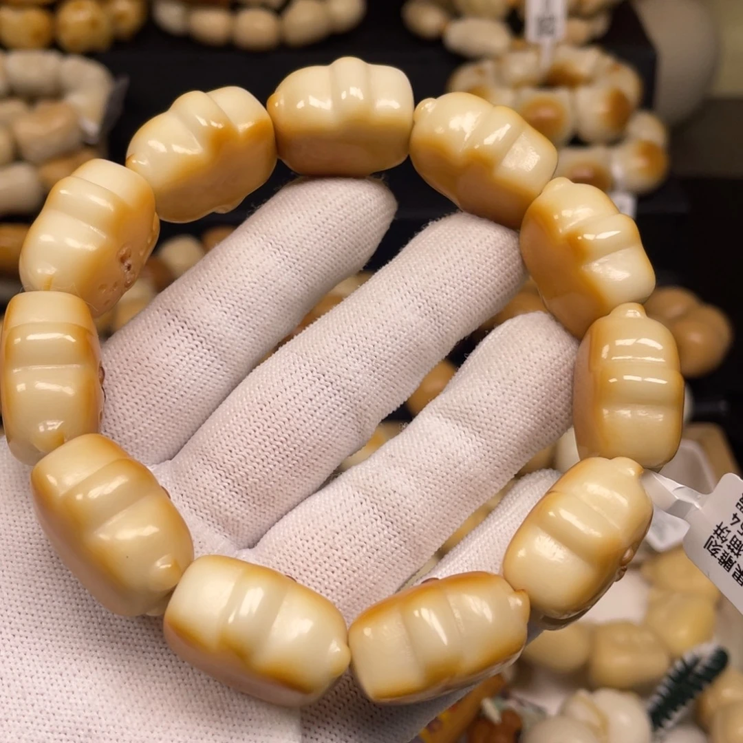 菩提根/象牙果手串113猫饼微瑕