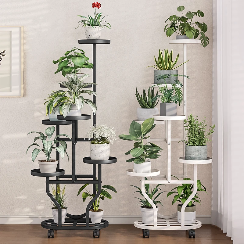 网红花架轻奢高级感客厅2025新款铁艺落地式可移动创意花架子阳台