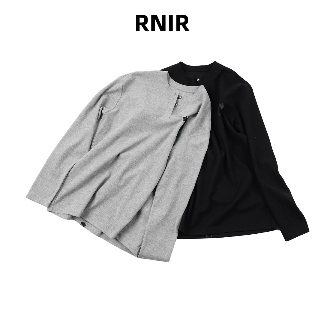 【华夫格贴十字长袖】WYPY31004休闲百搭简约圆领秋冬