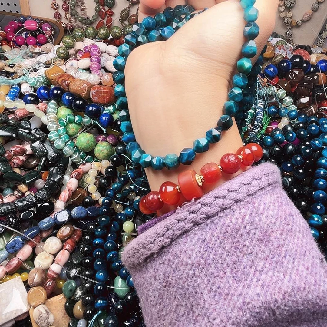 玛瑙/玉髓未镶嵌珠宝半成品虎眼卡8