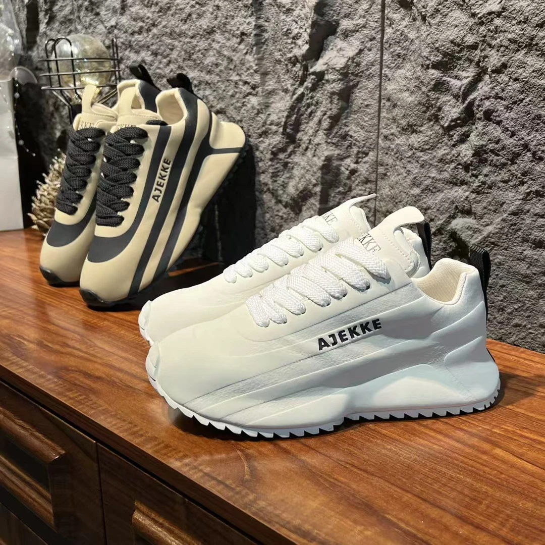 CAiHoG秋冬季个性时尚男士新款手工包底内增高潮流百搭休闲男鞋