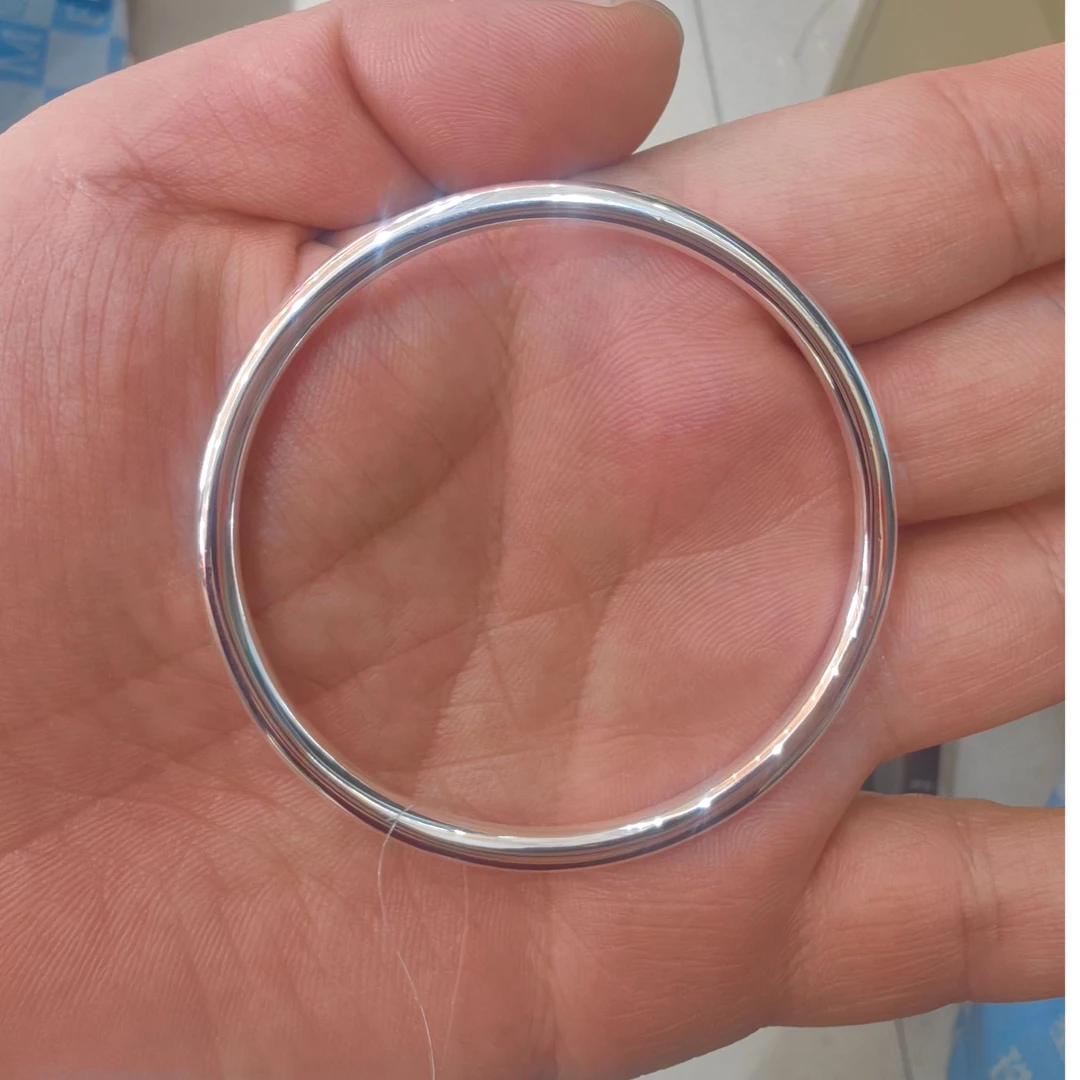 足银手镯 足银素圈手镯