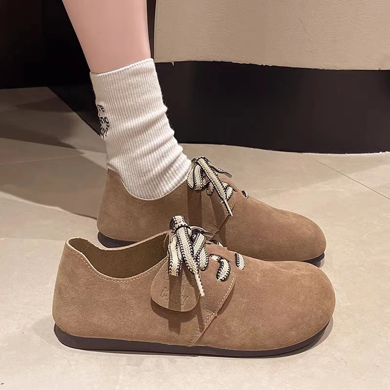 法式复古网红勃肯鞋女夏季新款平底系带软底休闲百搭爆款鞋998-6