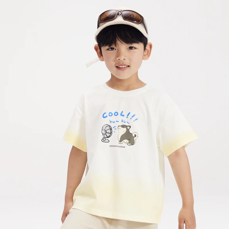 多多一上男小童凉感冰皮短袖短T（90-130码）1521B00X