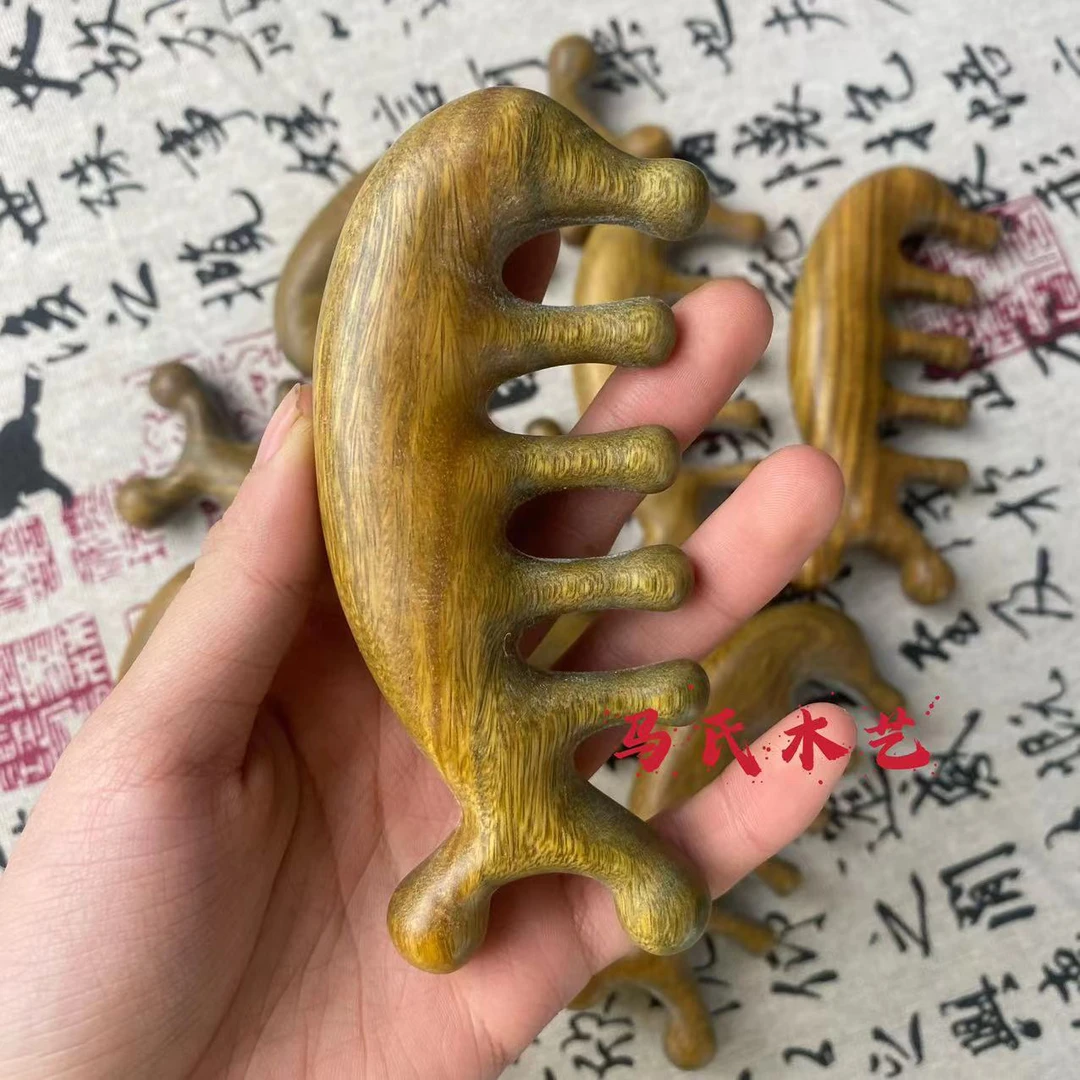 直播间按摩梳一物一拍链接 按摩头皮滋养头皮正宗檀木梳