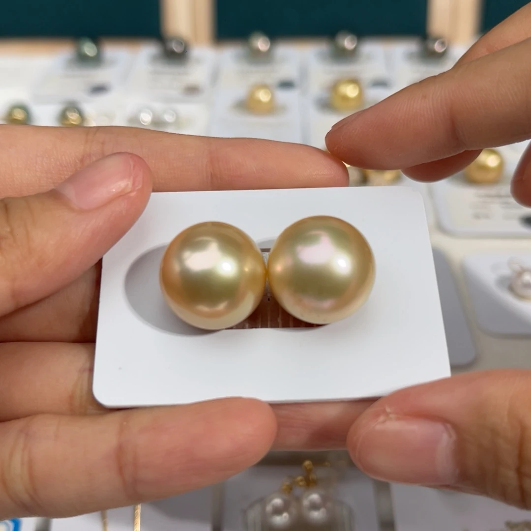 海水珍珠南洋金珠未镶嵌15-16mm