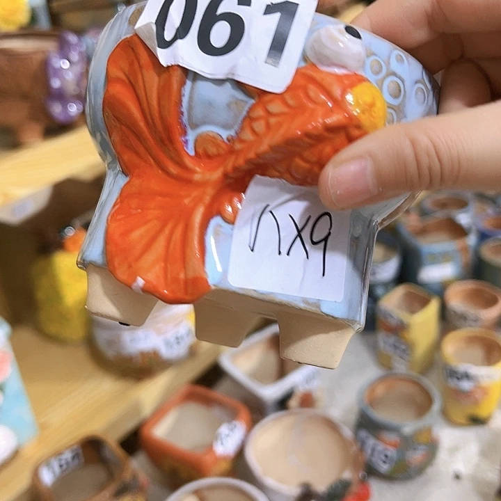 陶瓷多肉花盆满15包邮