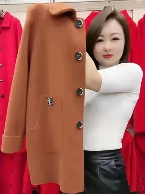 新款时尚洋气百搭小众炸街高级感高冷酷飒女装大衣女秋冬高级感