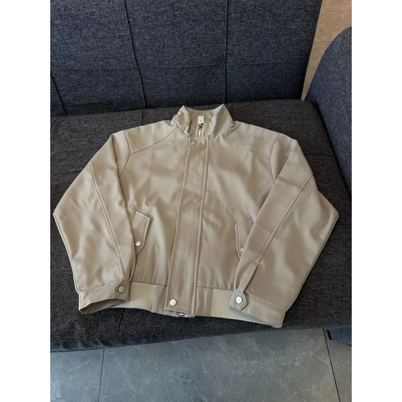 Z25 纯色立领夹克男女春季新款简约高级感宽松飞行员外套