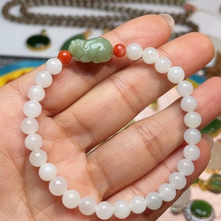 和田玉未镶嵌手链