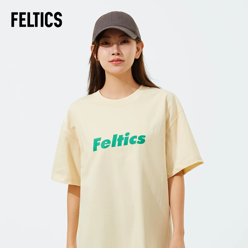 FELTICS夏季纯棉印花宽松短袖t恤情侣潮流潮牌百搭舒适