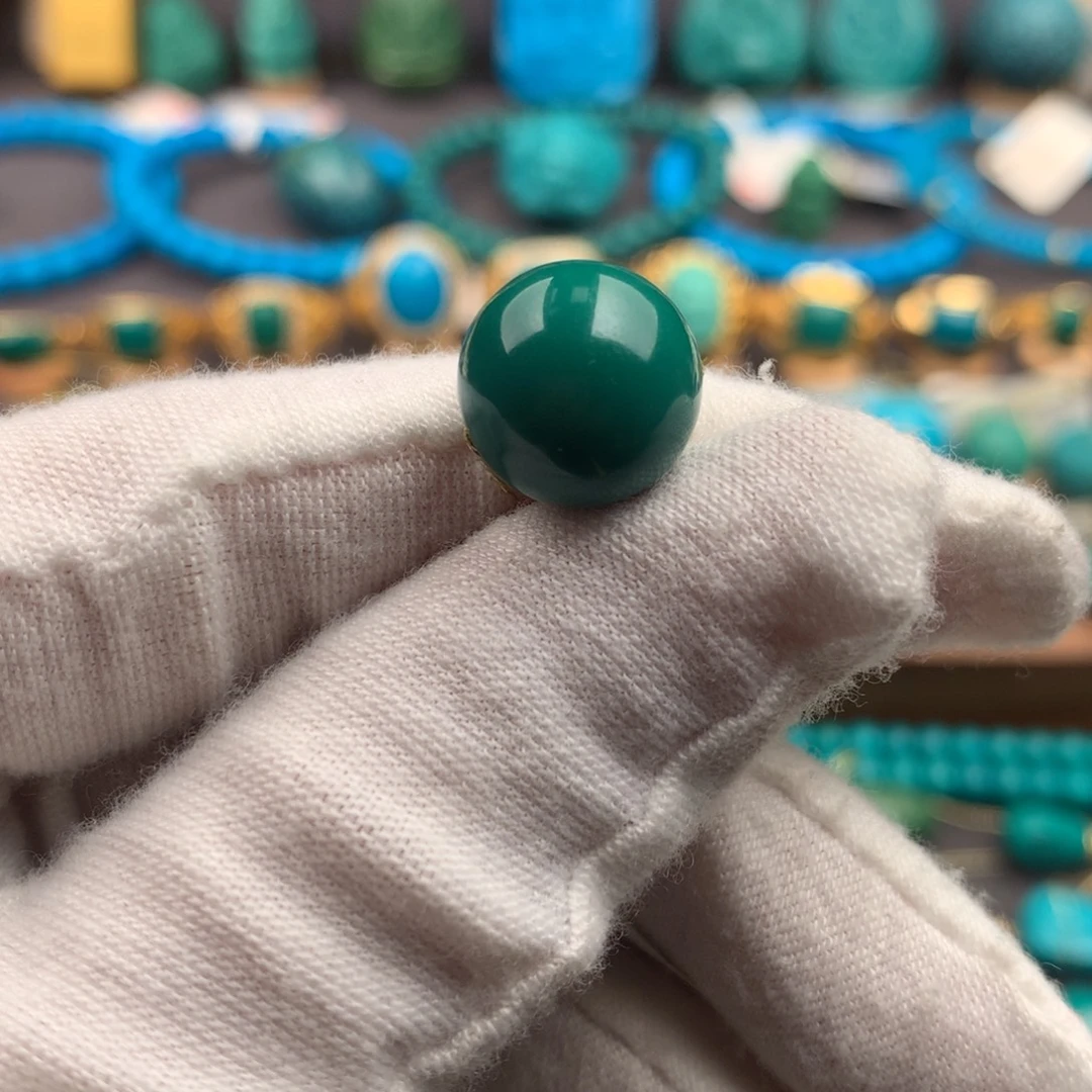 绿松石未镶嵌发饰12.2mm