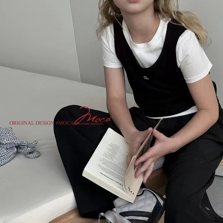 0038/0041童装夏款真两件上衣/直筒裤套装