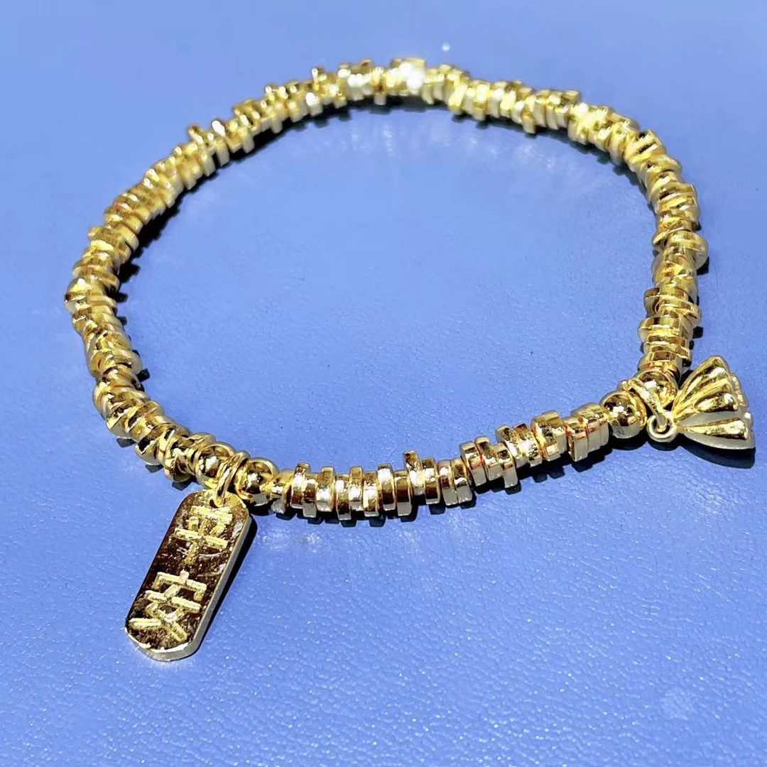 Y-6093   时尚亮面盘缠平安莲蓬手链 + 专柜礼盒