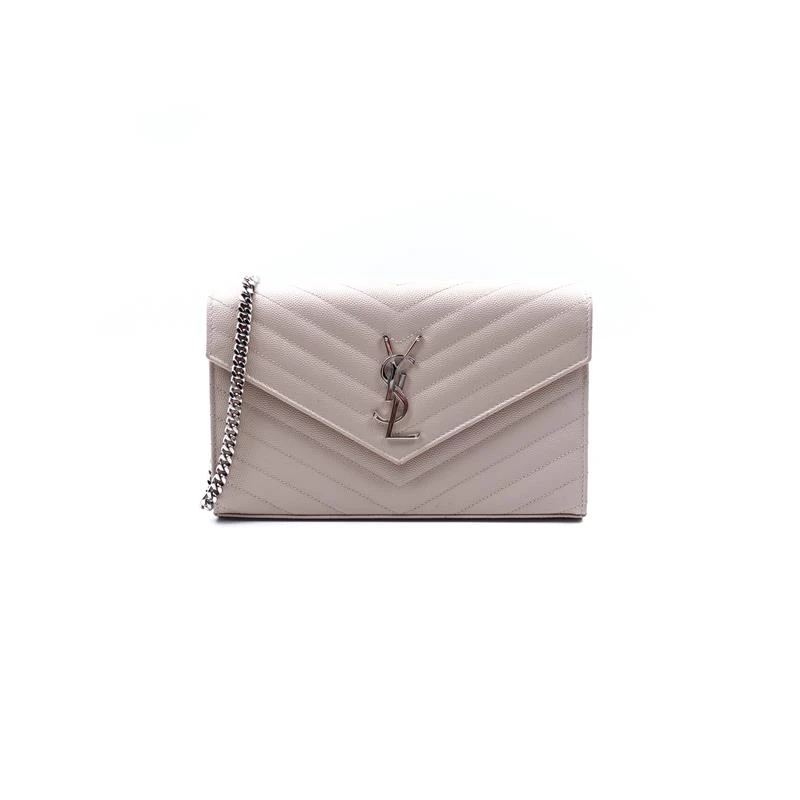 95新 GUCCI/古驰 圣罗兰粉色WOC信封链条包/H_ZY0000412874
