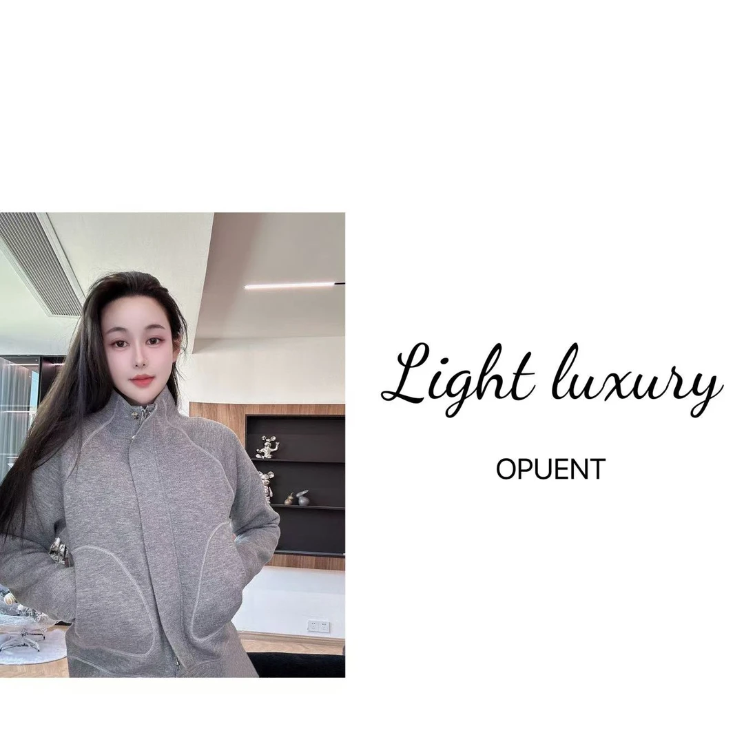 【夹克0666】2025新款简约气质休闲显瘦双面开衫夹克