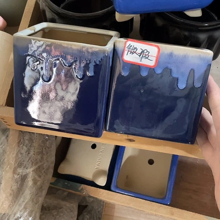 陶瓷花盆凑12米包邮高温裂痕