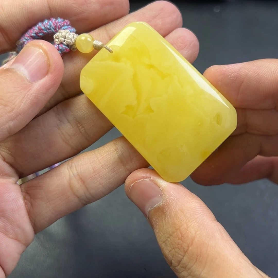蜜蜡颈饰未镶嵌多样性老黄蜡蜜蜡无事牌